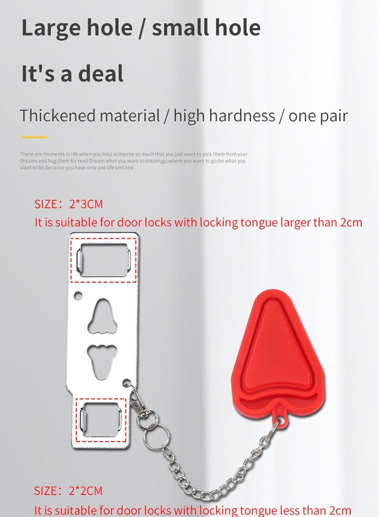 Portable Door Lock  Door Stop Alarm,Dual Protection Security Door Kit,Door ​Security Devices Pocket Door Stopper Self Defensey Tools for Hotel Travel Home Apartment House - Image 4