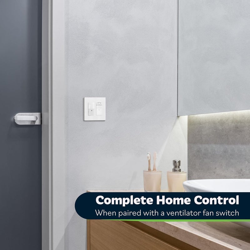 TOPGREENER Motion Sensor Switch, PIR Sensor with Ambient Light Level Detector, Occupancy & Vacancy, No Neutral Wire Required, Ground Wire Required, 5A, 150W LED/CFL, Single Pole, TDOS5-JM, White - Image 4