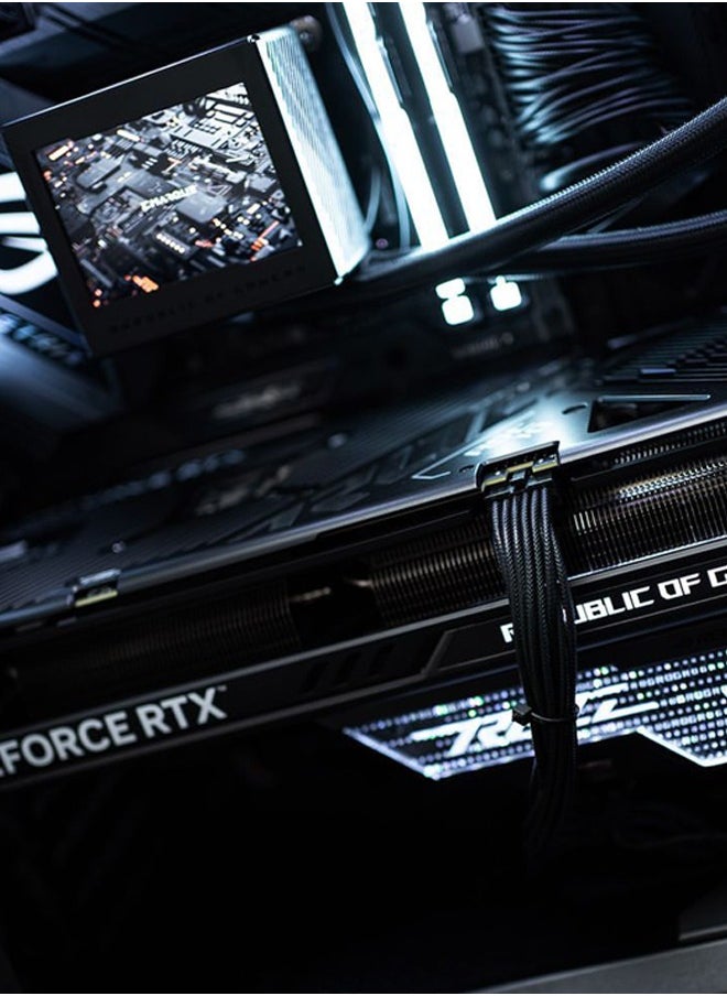 Game Sekret Obsidian Gaming PC - AMD Ryzen 9-7950X3D | RTX 5080 16GB GPU | 96GB DDR5 RAM | 990 Pro 2TB SSD | 360mm w/LCD Liquid Cooler | Crosshair X870 Hero MOBO | 1200W Platinum PSU | WiFi/BT/Win11 Pro | Game Sekret Desktop Tower  - Image 4