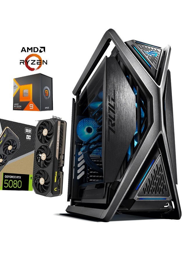 Game Sekret Obsidian 5080 Gaming PC - AMD Ryzen 9-7950X3D Processor | NVIDIA RTX 5080 16GB GPU | 96GB DDR5 6000MHz RAM | 990 Pro 2TB M.2 NVMe 7450MB/s SSD | 360mm AIO Liquid Cooler | 1200W Platinum II PSU | ROG Crosshair X870E Hero Motherboard | WiFi/BT/Win11 Pro | Game Sekret Desktop Tower  - Image 1