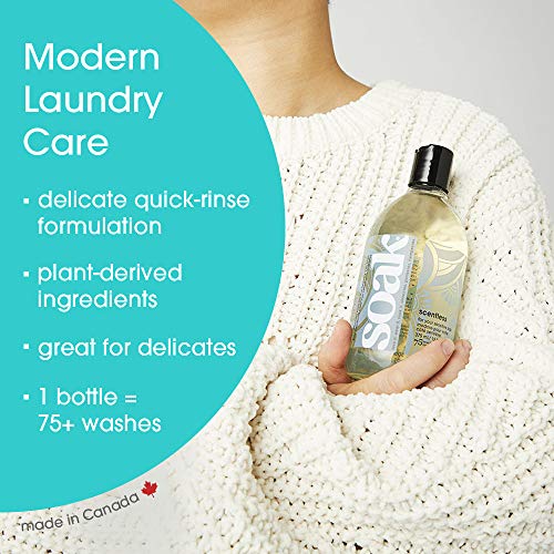 Soak Laundry Soap – No Rinse, Plant Derived Hand Wash Detergent - 375 ml / 12 fl. oz, 75+ Washes (Wild Mint) - Image 4