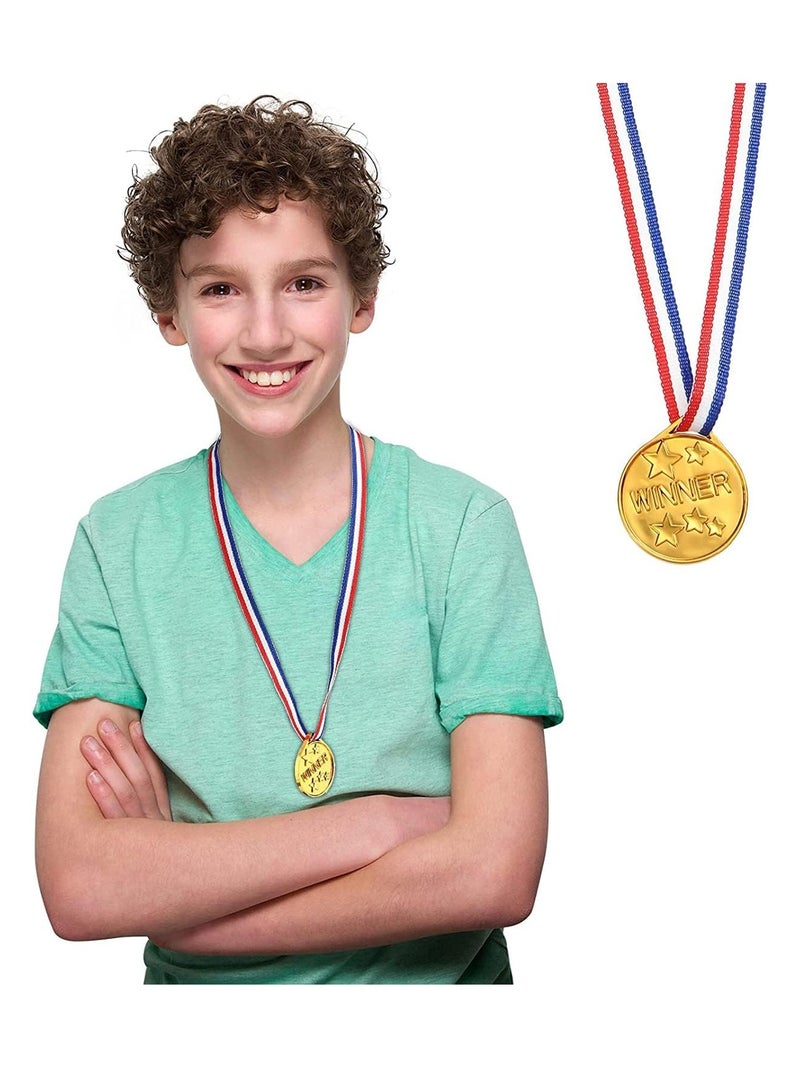 30 Pcs Gold Winners Medals with Award Medals for Kids Students Gymnastic Prizes Awards Sports Day Competitions Talent Show Spelling Bees Party - Image 2