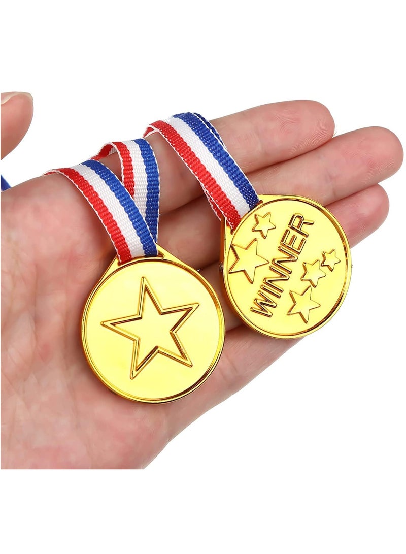 30 Pcs Gold Winners Medals with Award Medals for Kids Students Gymnastic Prizes Awards Sports Day Competitions Talent Show Spelling Bees Party - Image 3