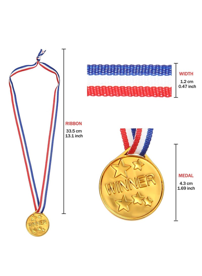 30 Pcs Gold Winners Medals with Award Medals for Kids Students Gymnastic Prizes Awards Sports Day Competitions Talent Show Spelling Bees Party - Image 5