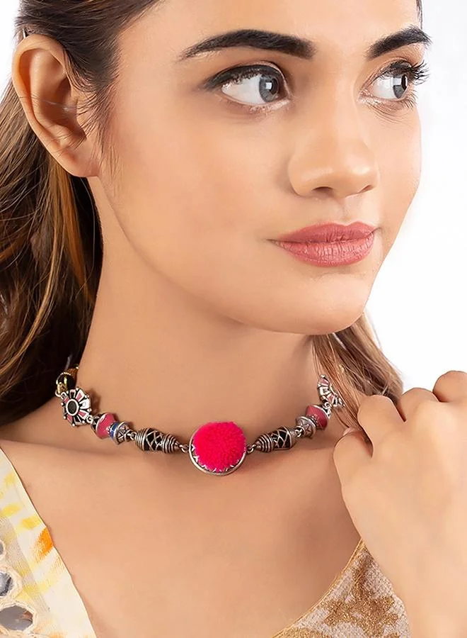 فويلا Kalbelia Enameled Choker Necklace