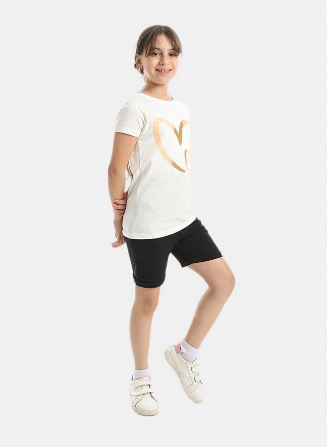 Andora Black Short With Elastic Waist And Drawstrings_Black - Image 5