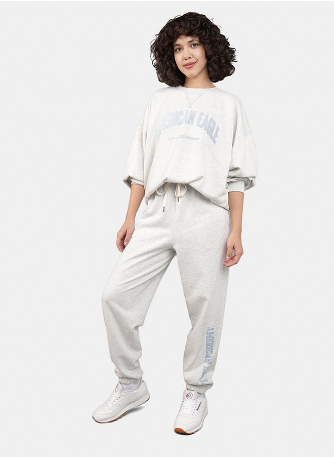 American Eagle Fleece Graphic Baggy Jogger  - Image 1