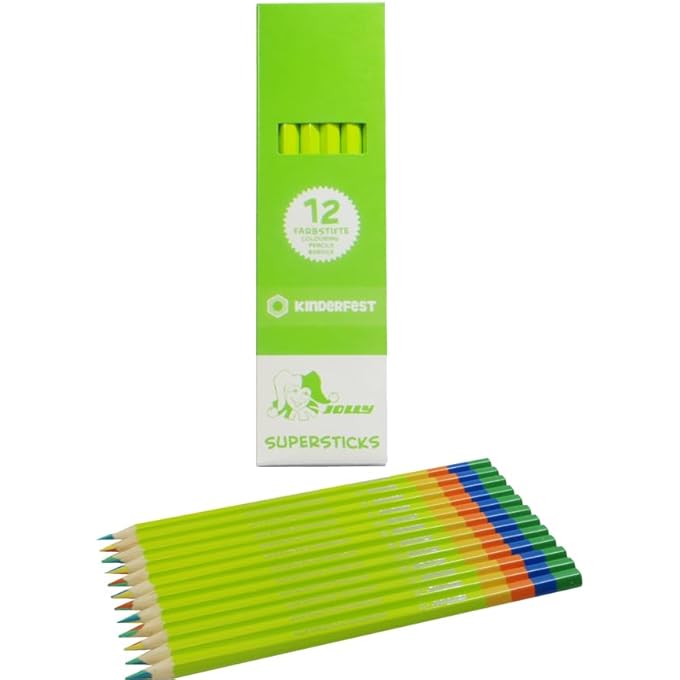JOLLY RAINBOW ORANGE/GREEN/BLUE/YELLOW COLOUR REFILLS - BOX OF 12 - Image 3