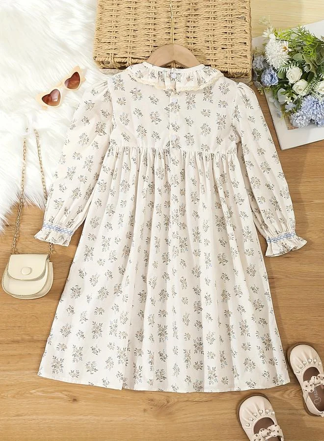 Take Two Take Two Girls Off White Floral Smock Dress