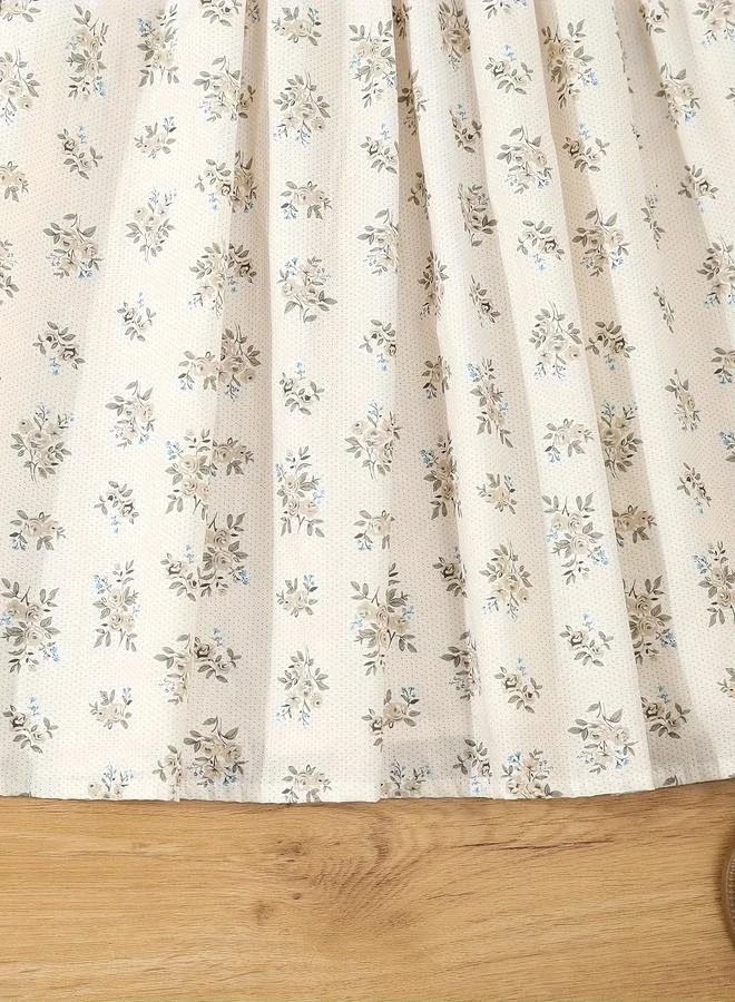 Take Two Take Two Girls Off White Floral Smock Dress