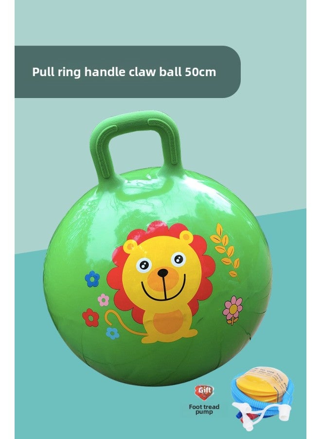 اسم المحتوى ناريلا Hornball Children's Balance Training Equipment Outdoor Kindergarten Home Yoga Toy Activity Sports Equipment-Color:With Handle Diameter 50cm Random Color 1 ID1 Pedal Air Cylinder - Image 1