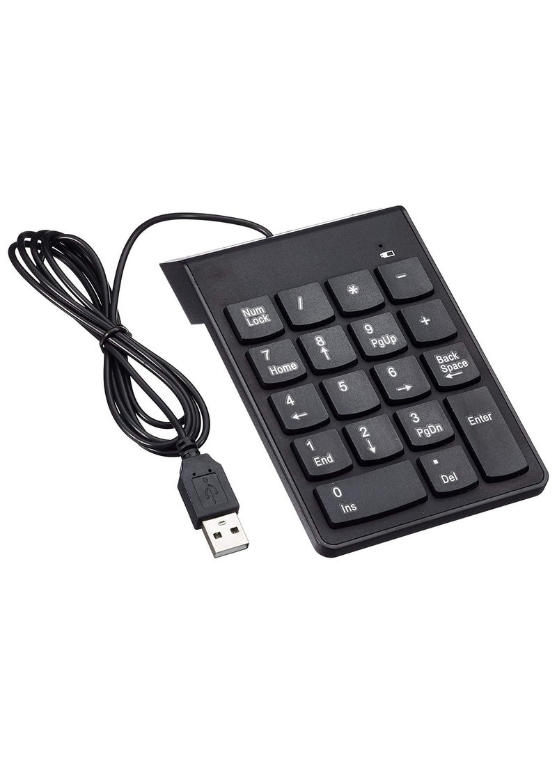 إيروريكس - لوحة مفاتيح رقمية صغيرة USB 18 مفتاحًا فائقة النحافة لسطح المكتب أو الكمبيوتر المحمول - Image 1