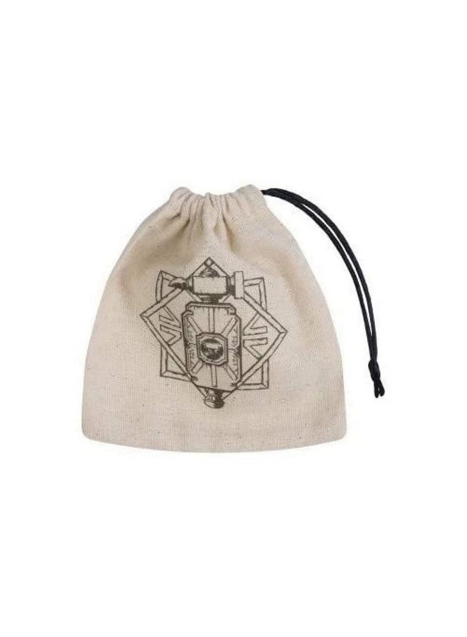 Q WORKSHOP Dwarven Beige & Black Basic Dice Bag - Image 1