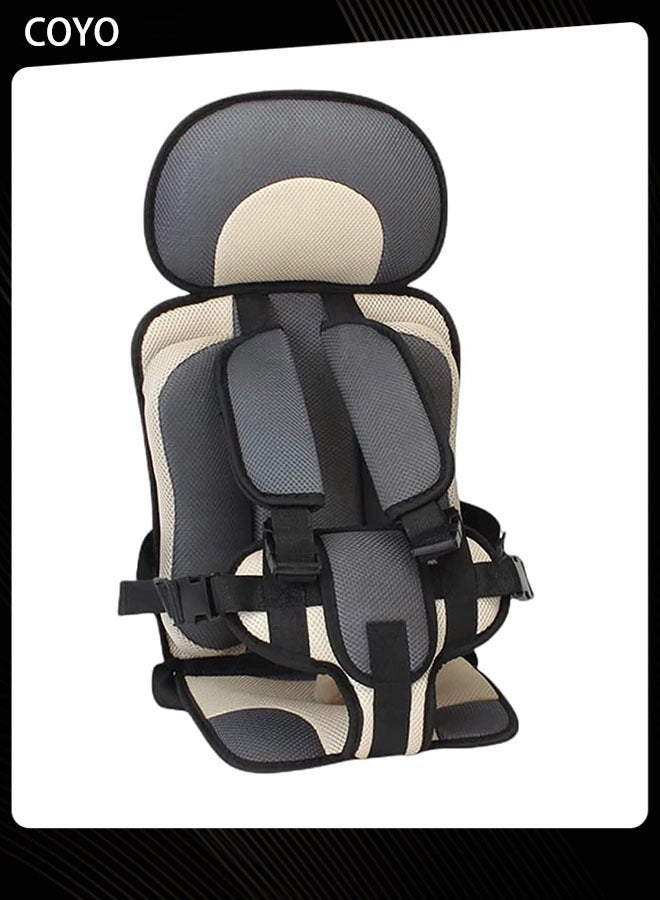COYO Auto Child Safety Seat Simple Car Portable Seat Belt, Foldable Car Seat Booster Seat for Car Protection, Travel Car Seat Accessories for Kids 0-12 Car Seat for Golf Cart - Image 1