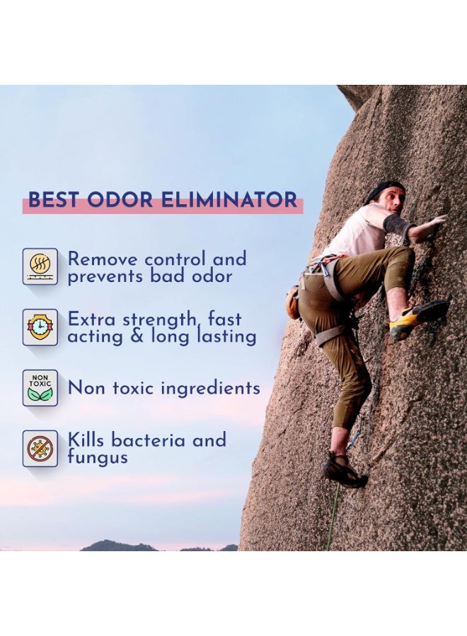 مانليش بخاخ مزيل لرائحة الأحذية والقدمين من مانليتش - مزيل للروائح والروائح للأحذية والجوارب، أكثر من 600 بخة في زجاجة، مهدئ للبشرة، غير مهيج، عضوي وخالٍ من القسوة، ينعش الأقدام المتعبة - 100 مل - Image 3