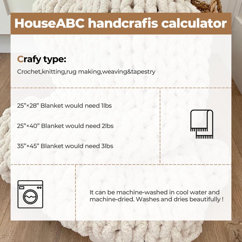 HouseABC Chunky Yarn for Hand Knitting Soft Jumbo Bulky Fluffy Chenille Yarn for Crocheting Blanket Scarf DIY 8 Pack (Red, 28yds, 8 Ounces Each) - Image 5