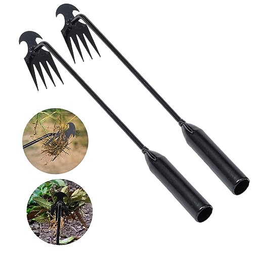 Theuzi Weed Puller Tool Garden Weed Pulling Tool, Portable Garden Weeder Tool Uprooting Weeding Tool, 4 Teeth Manganese Steel Forged Hand Weeder for Vegetable Gardening Backyard Farm Planting & Weeding - Image 5