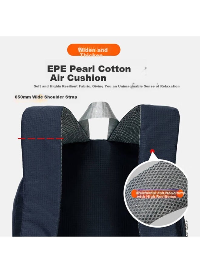 Pull Back Huanli Hiking Backpack Men Large Capacity Double Shoulder Bag Outdoor Sports Leisure Travel Backpack Women Lightweight Foldable Waterproof Backpack - Image 1