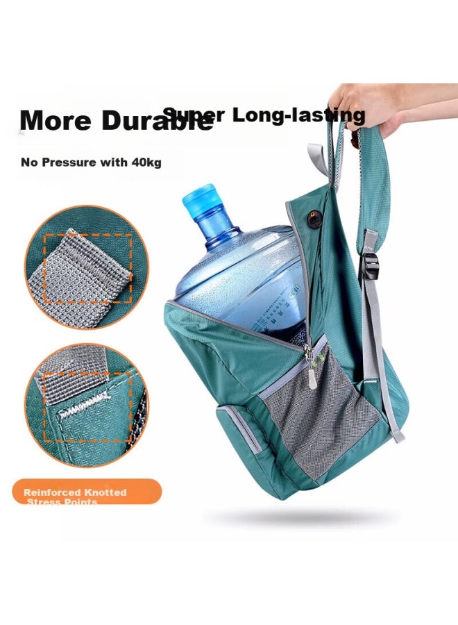 Pull Back Huanli Hiking Backpack Men Large Capacity Double Shoulder Bag Outdoor Sports Leisure Travel Backpack Women Lightweight Foldable Waterproof Backpack - Image 2