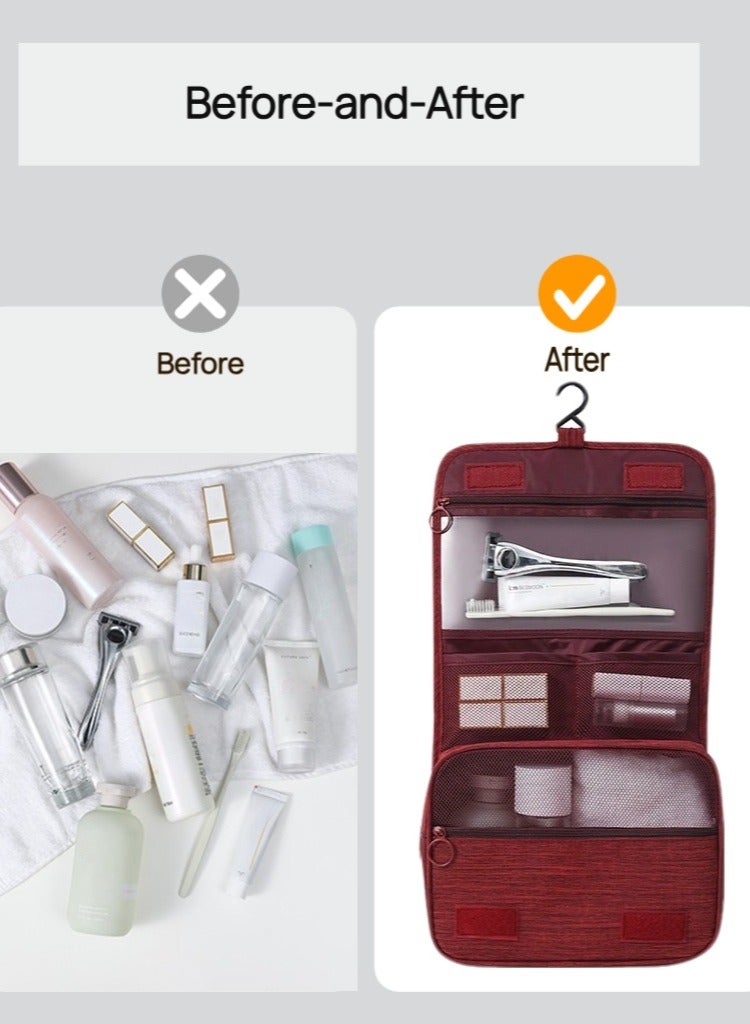 حقيبة مستلزمات السفر المعلقة مع جيوب منفصلة لجفاف/الرطوبة - للرجال - Image 3