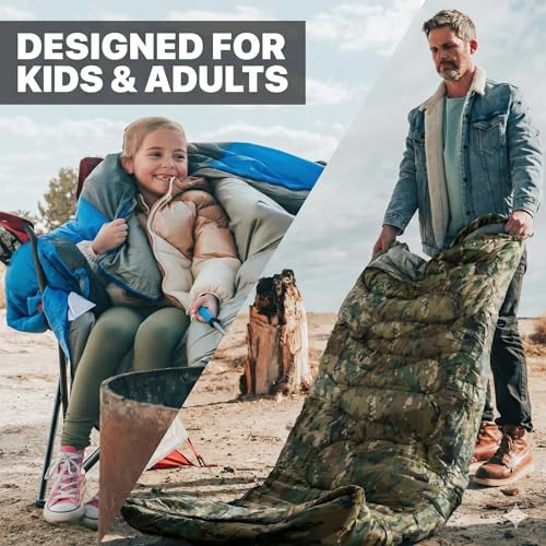 MalloMe Sleeping Bags for Adults Cold Weather & Warm - Backpacking Camping Sleeping Bag for Kids 10-12, Girls, Boys - Lightweight Compact Camping Essentials Gear Accessories Hiking Sleep Must Haves - Image 5