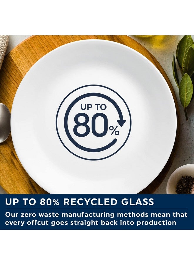Corelle طقم أدوات مائدة كوريل 12 قطعة بيلا فايينزا لـ 4 أشخاص - زجاج أكثر متانة 3 مرات، نصف وزن السيراميك، حتى 80% معاد تدويره - Image 3