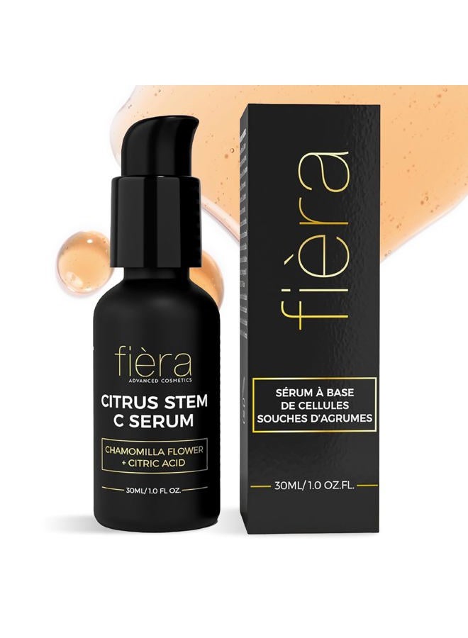 Fièra Vitamin C Serum with Hyaluronic Acid and Citrus Stem Cells - Advanced Anti-Aging Serum for Brightening, Firming, and Hydrating Face & Eye Area - For Mature Skin - 1 FL. OZ. / 30 ML - Image 1