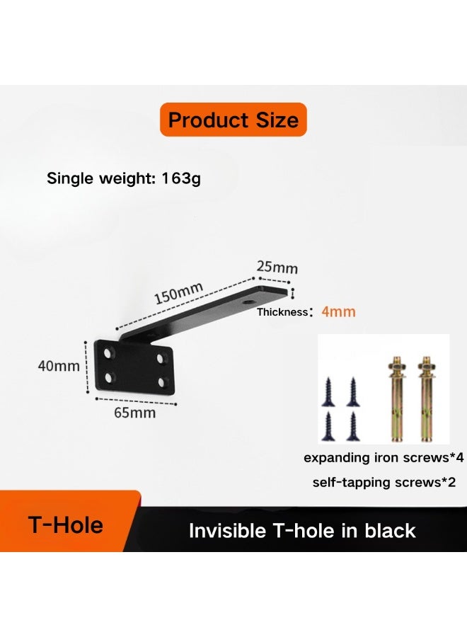 McDou 6 Pack Shelf Brackets,Heavy Duty Metal L-shaped Brackets with Install Screws,Wall Mount Shelves Support,6 Inch - Image 2