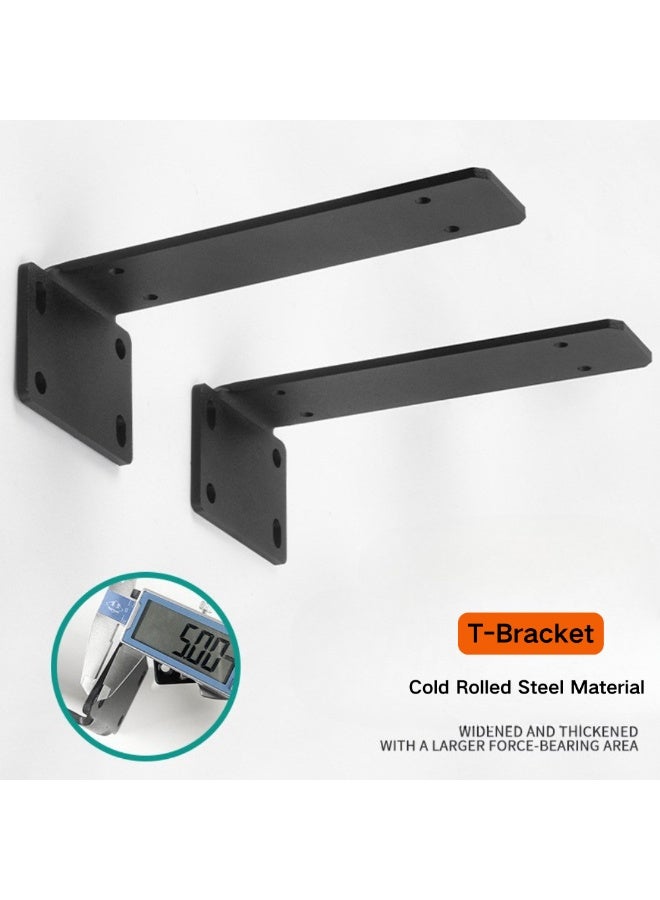 McDou 6 Pack Shelf Brackets,Heavy Duty Metal L-shaped Brackets with Install Screws,Wall Mount Shelves Support,6 Inch - Image 5