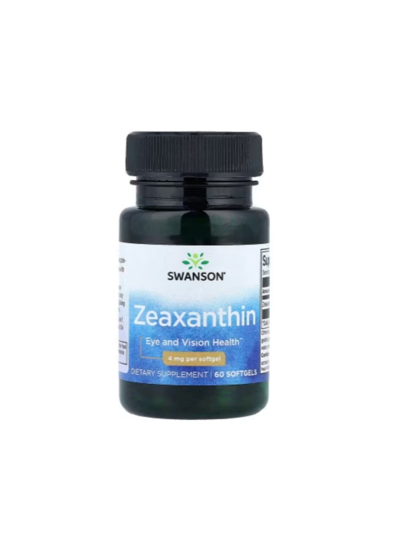 SWANSON Zeaxanthin 4 mg 60 Softgels