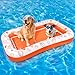 RGJ Inflatable Dog Pool Float Dog Float Raft for Pool Lake River Up to 220LB Dogs Floatie Boat Pet Float for Large Medium Small Dogs - Image 3
