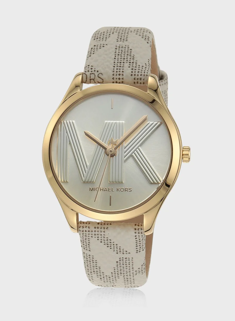 Michael Kors Pu Strap Analog Watch