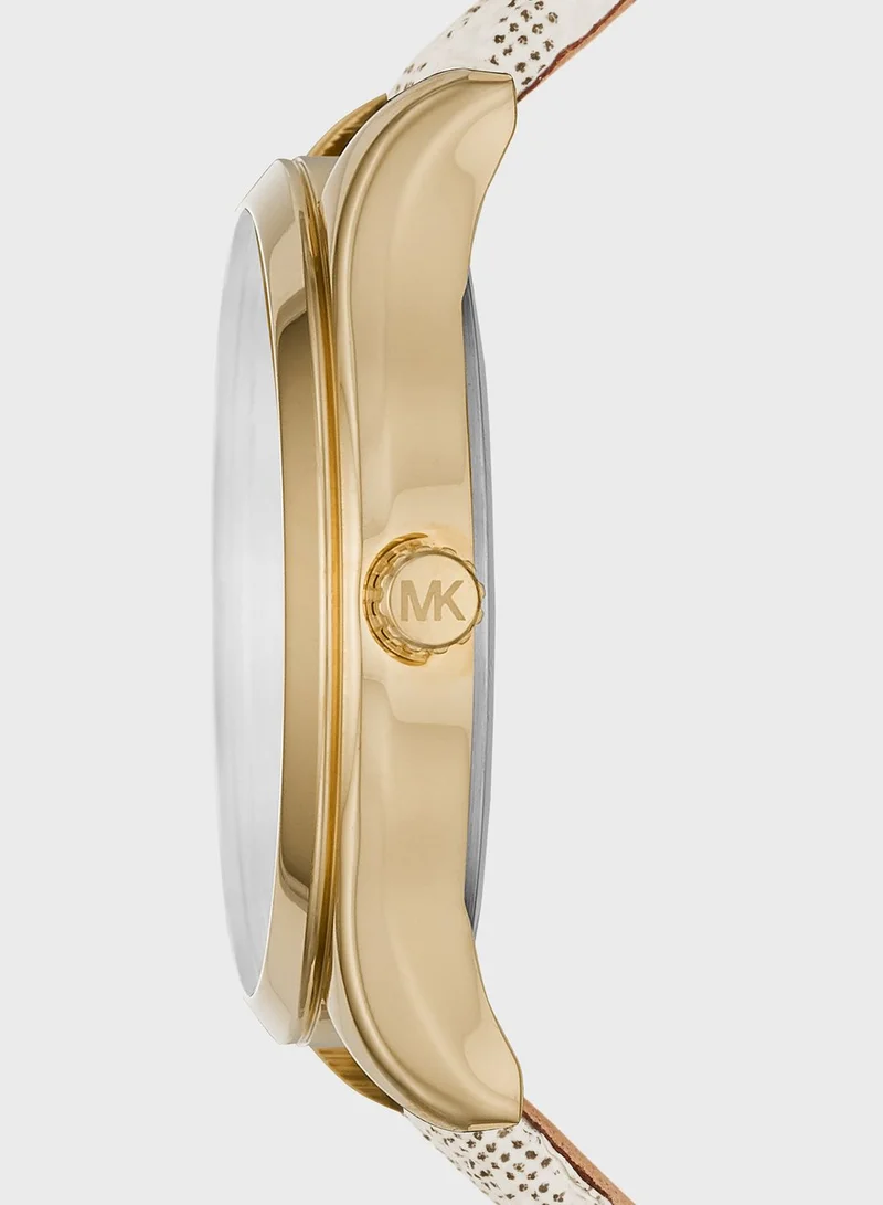 Michael Kors Pu Strap Analog Watch