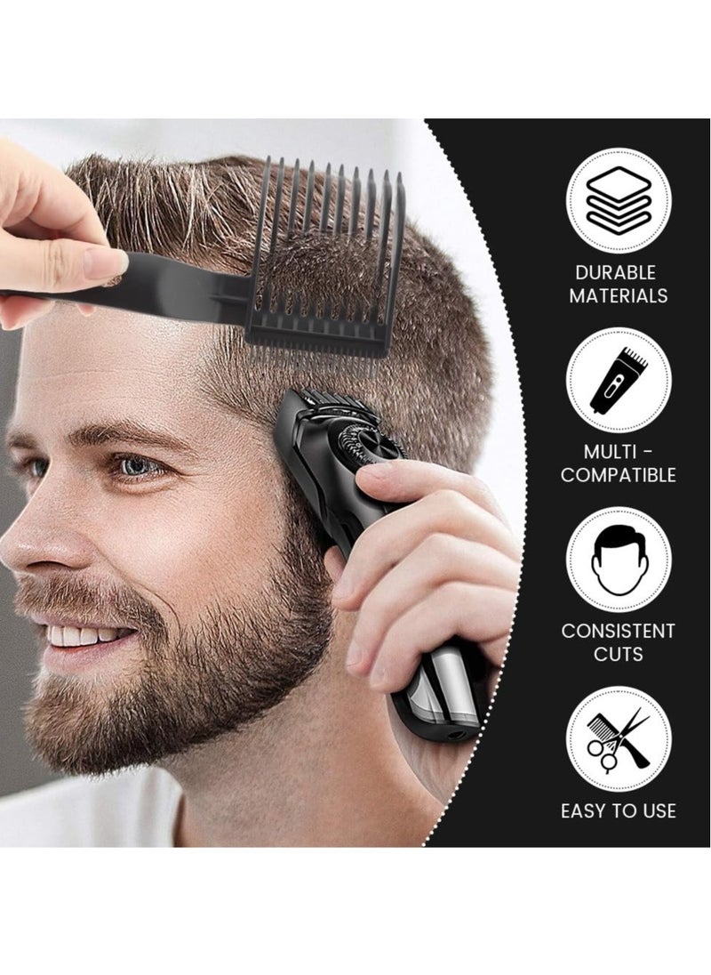Generic - 2pcs Fade Comb, Professional Barber Comb, Barber Cutting Comb Men's Fade Combs Tool For Home or Salon or Professional Use, Curved Positioning Flat Top Hair Comb Barber Supplies(COLOR:Black) - Image 1