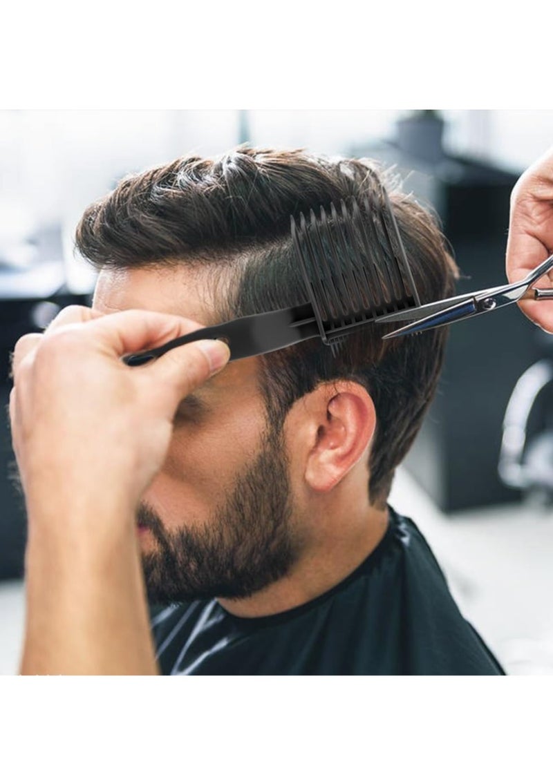Generic - 2pcs Fade Comb, Professional Barber Comb, Barber Cutting Comb Men's Fade Combs Tool For Home or Salon or Professional Use, Curved Positioning Flat Top Hair Comb Barber Supplies(COLOR:Black) - Image 1