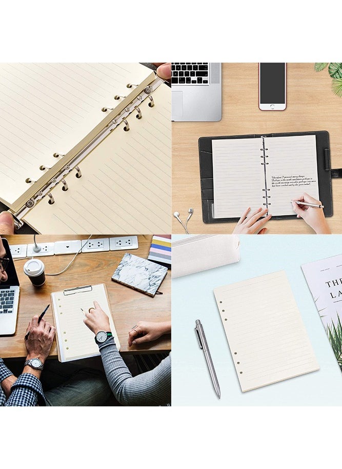 Generic - 45 Sheets A5 Refill Paper, 6-Hole Filler Inserts Ruled Loose Leaf Paper for 6 Ring A5 Binder Planner Journal Notebook - Image 1