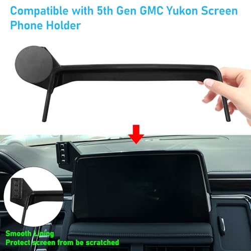 APESER Magnetic Phone Holder Mount Compatible with Chevy Suburban TahoeGMC Yukon 20212024Cell Phone Automobile Cradles for 102 inch Touch Screen360 Rotation Yukon Phone Holder AntiShakeBlack - Image 3