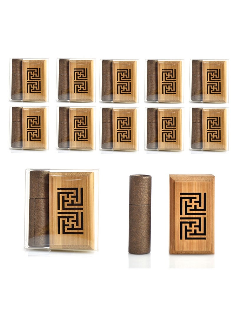 Bakhoor BoSidin Bakhoor BoSidin – 1 dozen Mini Incense Burner Gift Set with 10pcs 2mm Oud Sticks  - Image 1