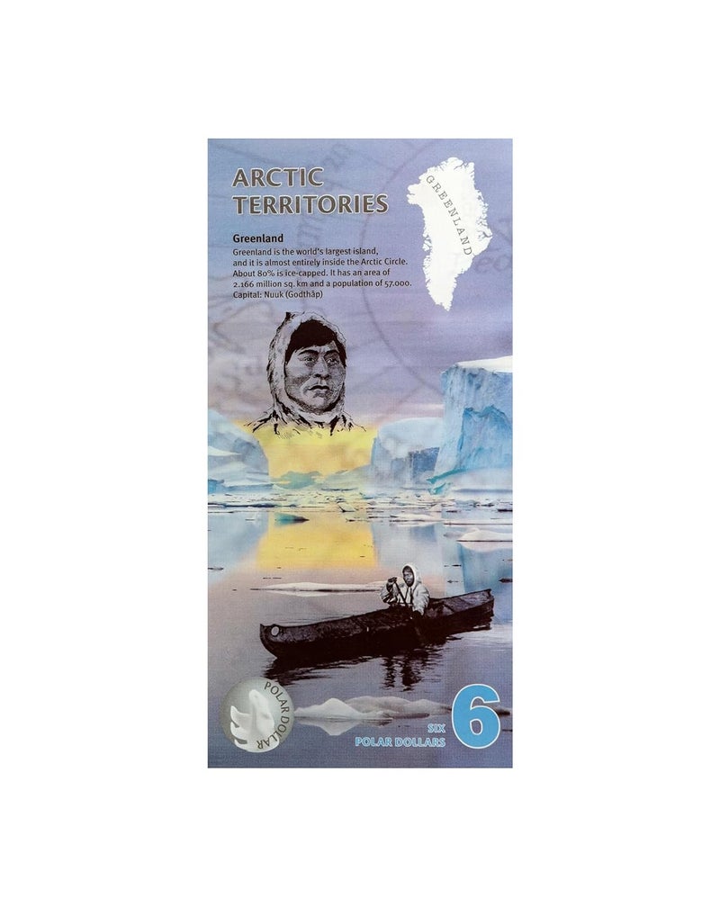 Arunrajsofia Store Fantasy Money of Arctic Territories for Collection (6 Polar Dollars) - Image 2