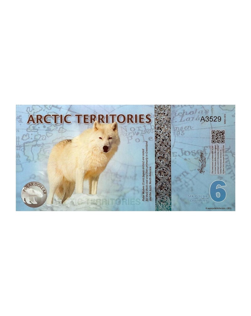 Arunrajsofia Store Fantasy Money of Arctic Territories for Collection (6 Polar Dollars) - Image 1