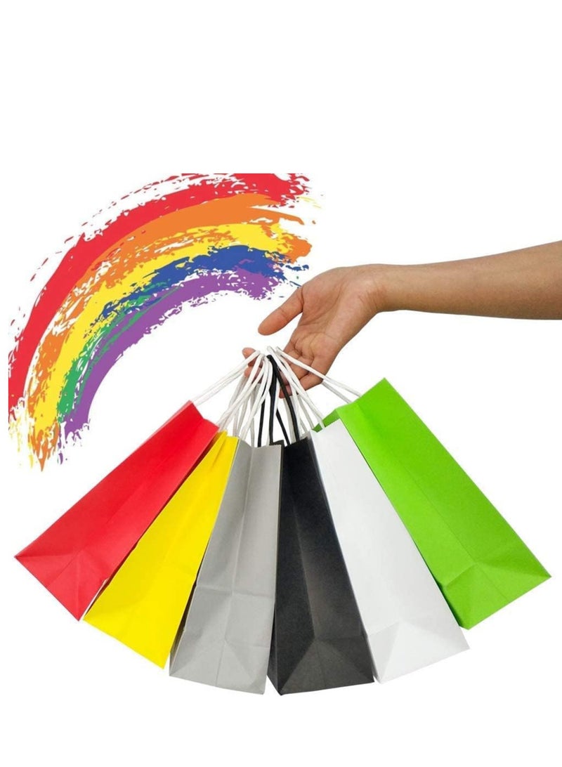 ECVV أكياس هدايا ECVV مجموعة 24 قطعة أكياس ورقية صديقة للبيئة مع مقابض أكياس ورقية بالجملة أكياس تسوق أكياس كرافت أكياس بيع أكياس حفلات (برتقالي، 21 * 15 * 8 سم) - Image 5