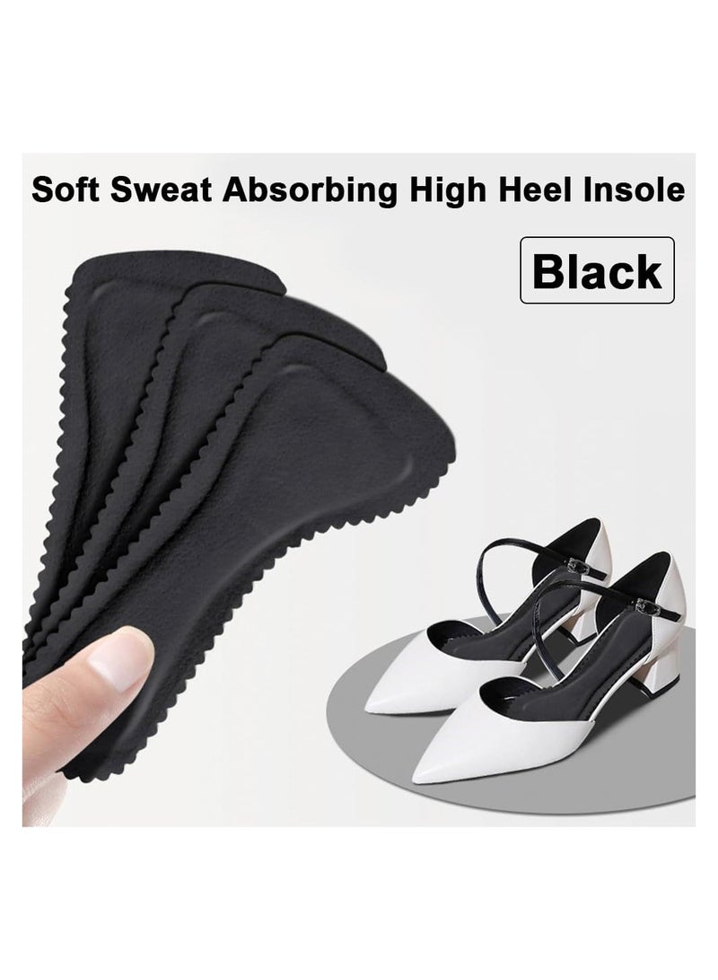 KASTWAVE 4 Pair Soft Sweat Absorbing High Heel Insole Self-Adhesive Non-Slip Insoles for Sandals Leather Shoe Pads for Women Summer Sandals High Heels Use Free Size - Image 5