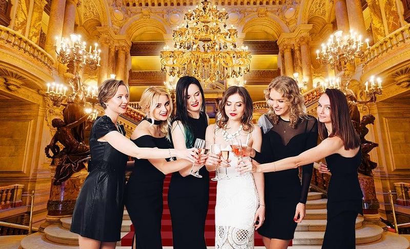 Mocsicka Golden Palace Backdrop Red Carpet Backdrop for Photoshoot European Castle Staircase Photography Background Wedding Birthday Ceremony Prom Party Decorations - Image 2