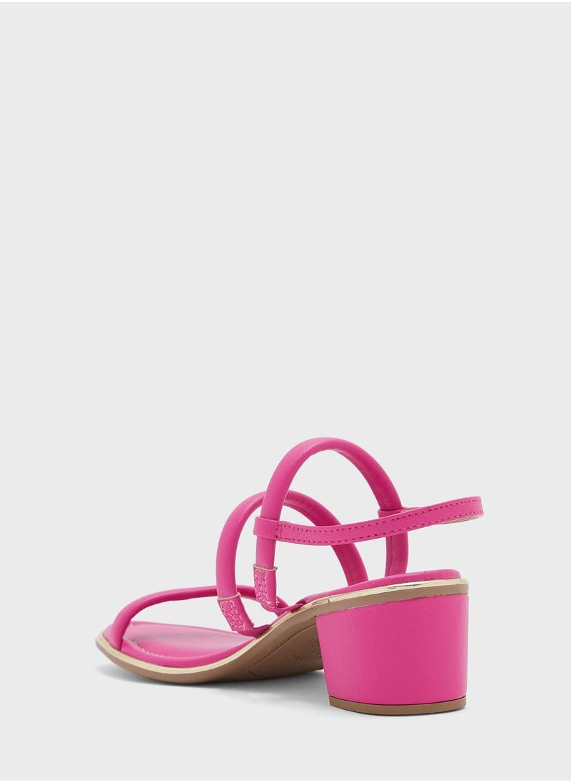Beira Rio Lucia Multi Strap Mid Heel Sandals  - Image 3
