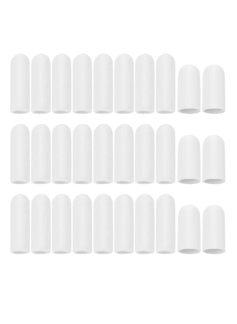SYOSI Gel Finger Cots Protector Support (30 PCS) Sleeves Silicone Covers Compress for Arthritis Great Protect Trigger Fingertips Cracking - Image 1