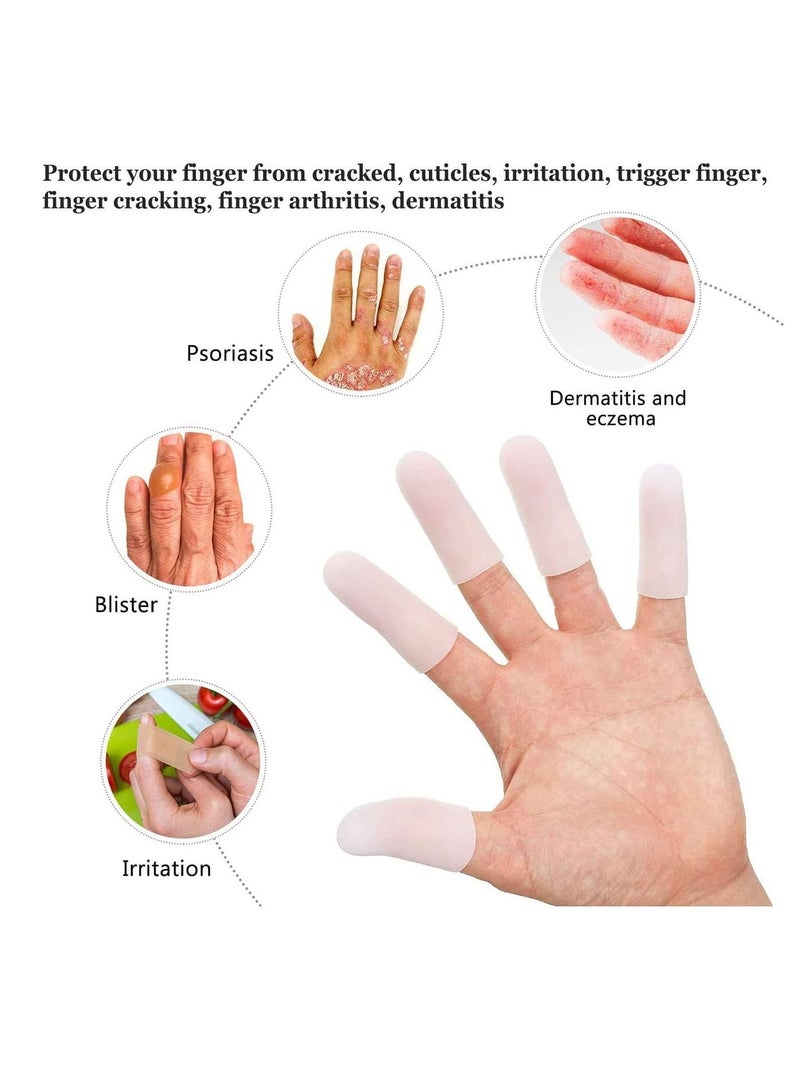 SYOSI Gel Finger Cots Protector Support (30 PCS) Sleeves Silicone Covers Compress for Arthritis Great Protect Trigger Fingertips Cracking - Image 4