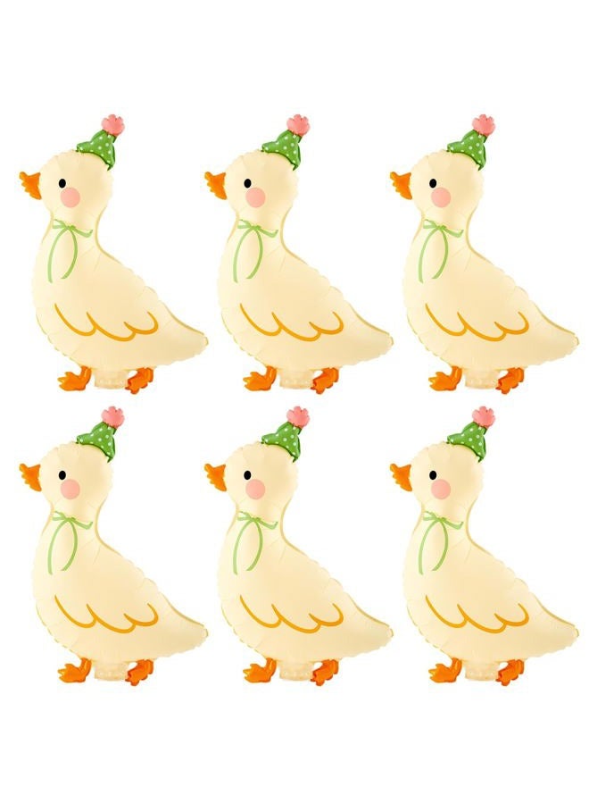 Gejoy 6 Pcs Silly Goose Balloons Baby Shower Birthday Party Decorations One Silly Walking Goose Balloons for Farm Themed Party Photo Props - Image 1