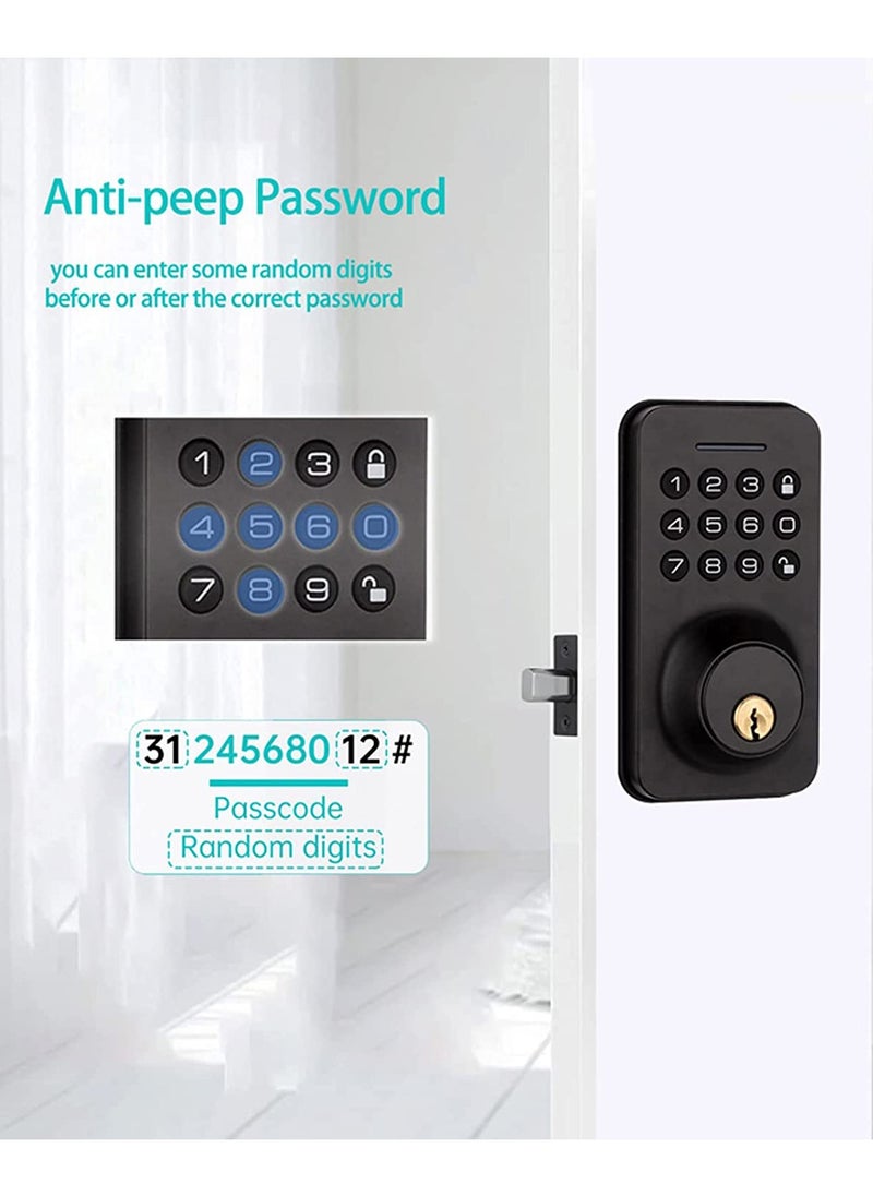 Smart Door Lock 3 Way Lock / App Lock / Password Lock / Key Lock / Compatible with Tuya App System Colour Black - pzsku/Z5FC73BCB69283975B075Z/45/_/1719402947/19626c1d-a25e-496b-b9c6-bb9e4ef954ca