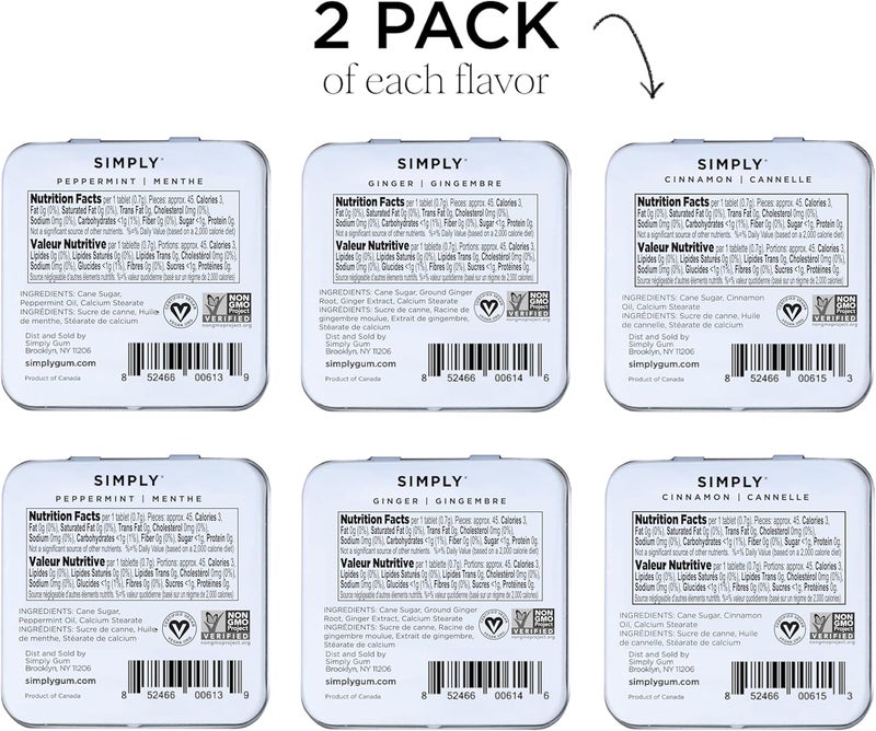 Simply Mints Variety Pack - Peppermint, Ginger, Cinnamon - Image 2