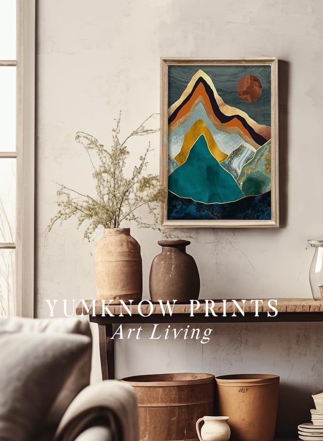 YUMKNOW Abstract Nature Wall Art - Boho Wall Art for Bedroom Wall Decor for Living Room Pictures for Wall Prints, Unframed 16x20 inch, Mountain Decor, Sunset Moon Poster,Modern Tree - Image 5